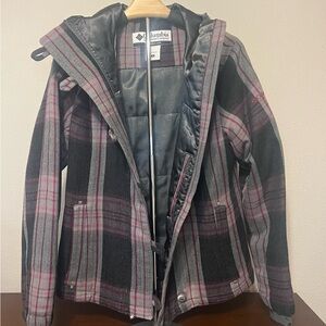 Columbia Plaid Jacket - Black and Pink